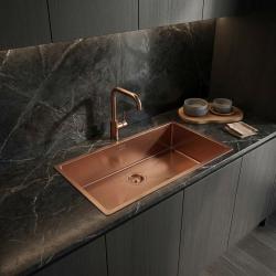 Pure.Sink Luxion Grote Koperen spoelbak 74x40 cm onderbouw, vlakinbouw en opbouw PLX7440-62
